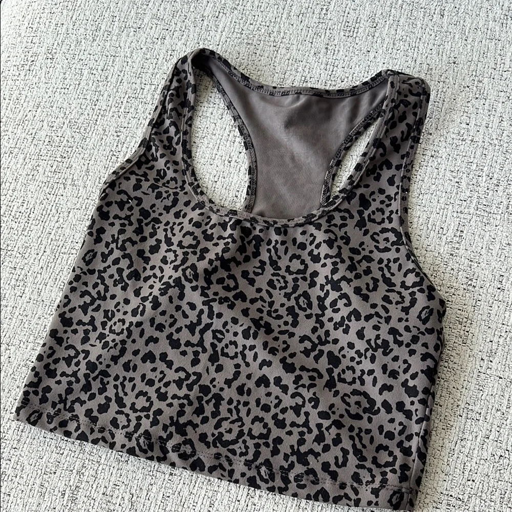 Leopard Print Racerback Tank Top - Picture 3 of 3